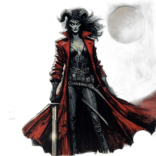 comic book art, concept art, fantasy art, watercolor transparent PNG cut-out