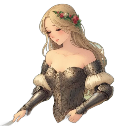 dress, crown, sword, staff transparent PNG cut-out