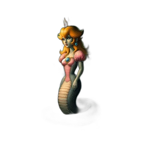 creature, weapon, staff, dress transparent PNG cut-out