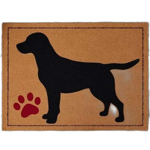 animal, rubber, doormat, featuring transparent PNG cut-out