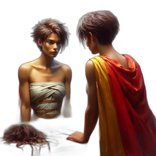 dress, concept art, fantasy art, comic book art transparent PNG cut-out