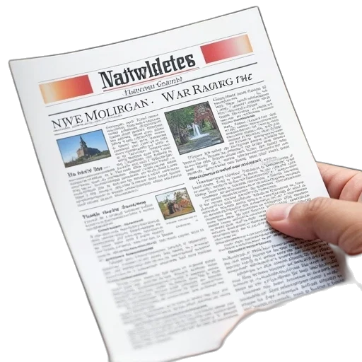 3d render, newsletter, page, hanover transparent PNG cut-out