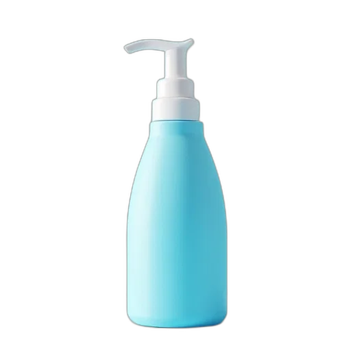 bottle, small, blue, lotion transparent PNG cut-out