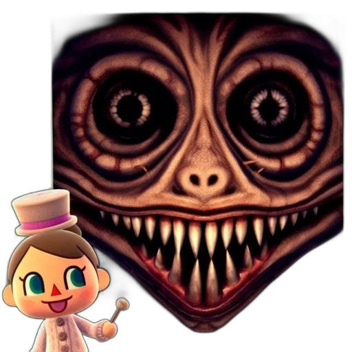 mask, creature, face, staff transparent PNG cut-out
