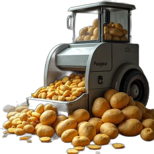 food, potato, cleaning, machine transparent PNG cut-out