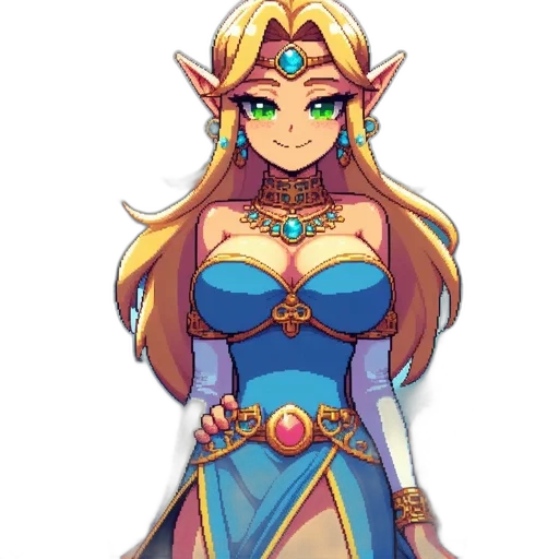 dress, crown, staff, jewelry transparent PNG cut-out
