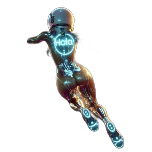 robot, jewelry, staff, weapon transparent PNG cut-out