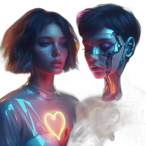 mask, robot, face, cyberpunk transparent PNG cut-out