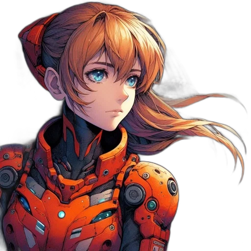 robot, face, weapon, jacket transparent PNG cut-out