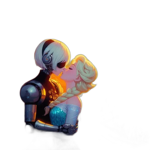 jewelry, robot, 3d render, concept art transparent PNG cut-out