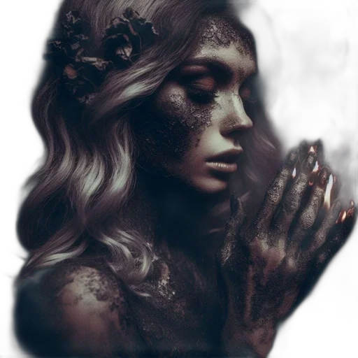 face, mask, crown, fantasy art transparent PNG cut-out