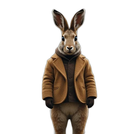 jacket, animal, creature, staff transparent PNG cut-out