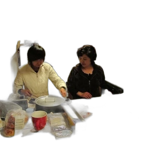 food, 3d render, two, women transparent PNG cut-out