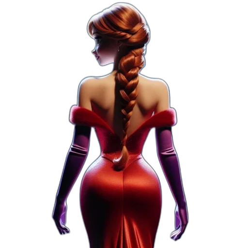 dress, crown, hair, concept art transparent PNG cut-out