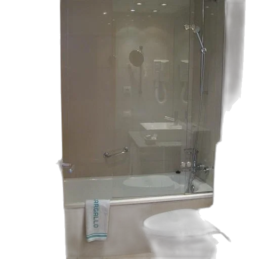 photorealistic, 3d render, bathroom, glass transparent PNG cut-out