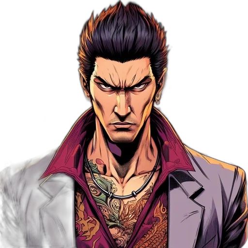 face, jacket, comic book art, concept art transparent PNG cut-out
