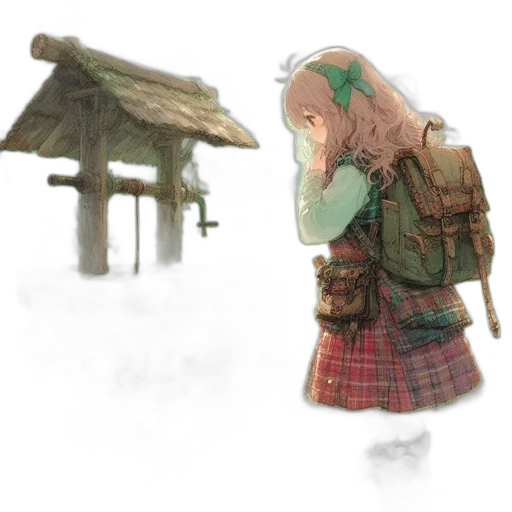 face, creature, dress, weapon transparent PNG cut-out