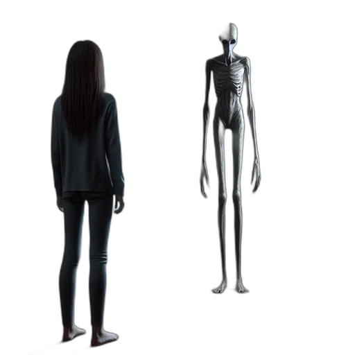 creature, dress, jacket, robot transparent PNG cut-out