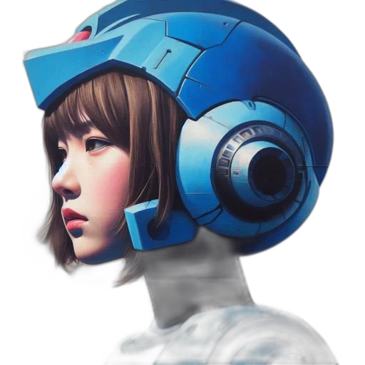 robot, face, mask, concept art transparent PNG cut-out