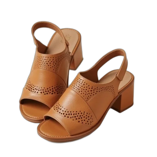 shoes, pair, tan, pee transparent PNG cut-out