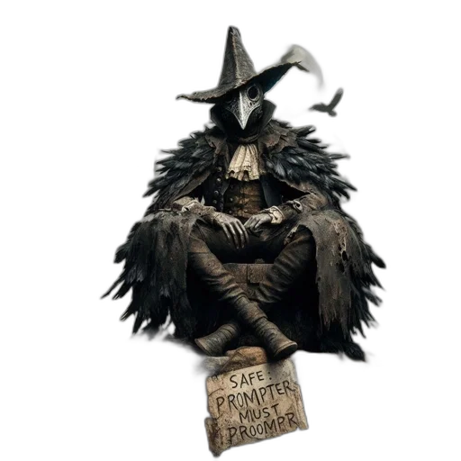 mask, staff, hat, jacket transparent PNG cut-out