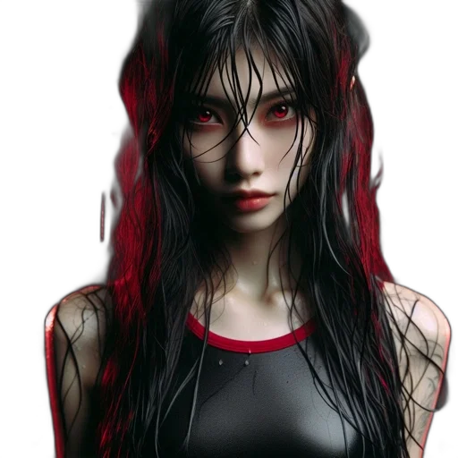 hair, face, photorealistic, fantasy art transparent PNG cut-out
