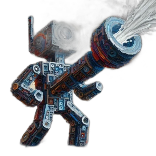 robot, weapon, staff, sword transparent PNG cut-out