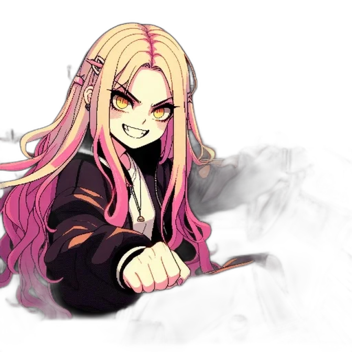 hair, staff, weapon, creature transparent PNG cut-out