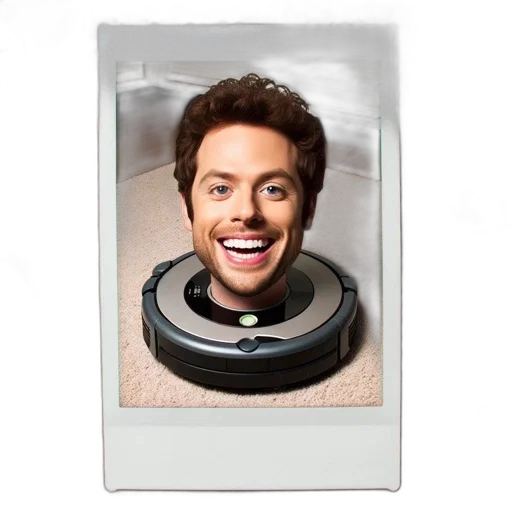 robot, face, mask, hair transparent PNG cut-out
