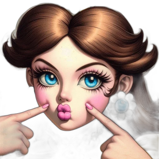 face, photorealistic, cartoon, fantasy art transparent PNG cut-out