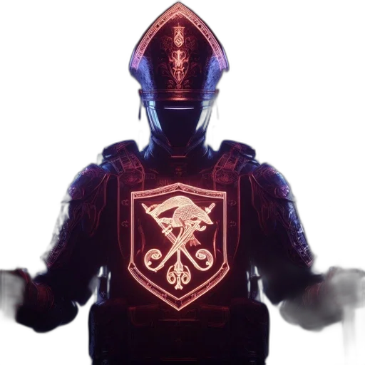 jacket, robot, crown, staff transparent PNG cut-out