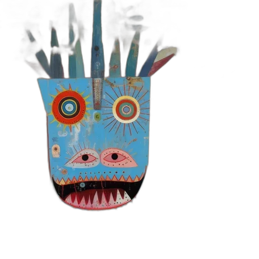 mask, crown, face, creature transparent PNG cut-out
