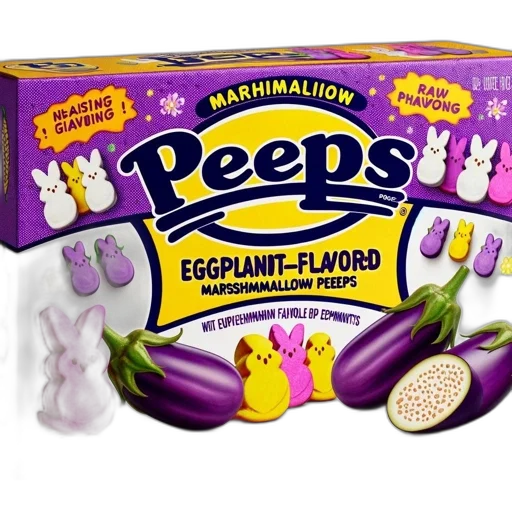 food, eggplant-flavored, peeps, purple transparent PNG cut-out