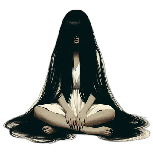 mask, hair, dress, creature transparent PNG cut-out