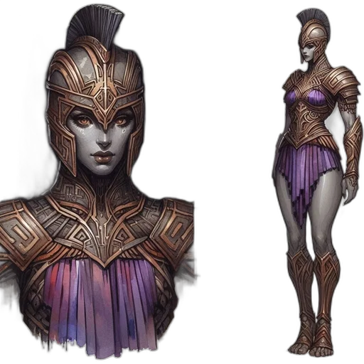 concept art, fantasy art, comic book art, 3d render transparent PNG cut-out