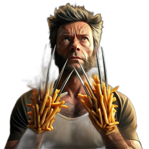 weapon, staff, food, face transparent PNG cut-out