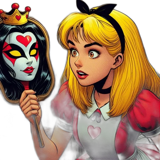 mask, crown, comic book art, concept art transparent PNG cut-out