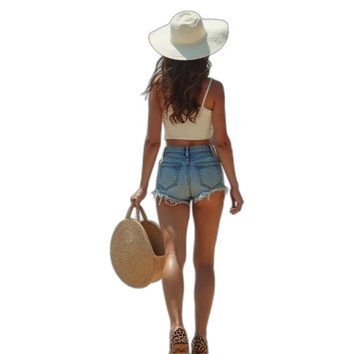 hat, dress, staff, photorealistic transparent PNG cut-out