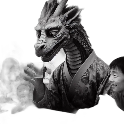 dragon, creature, mask, concept art transparent PNG cut-out