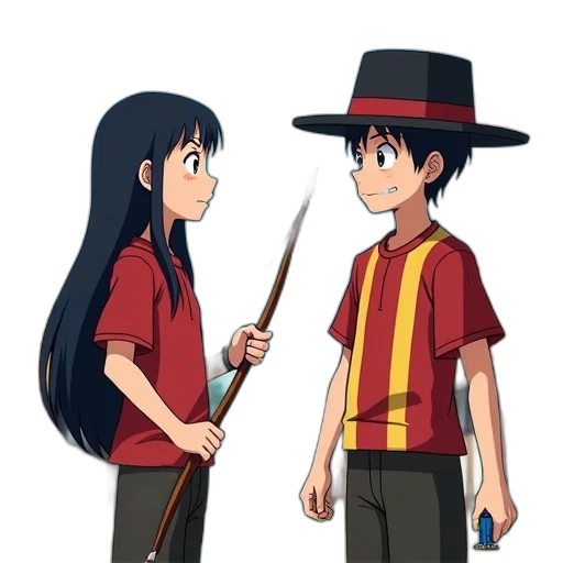 staff, hat, sword, weapon transparent PNG cut-out