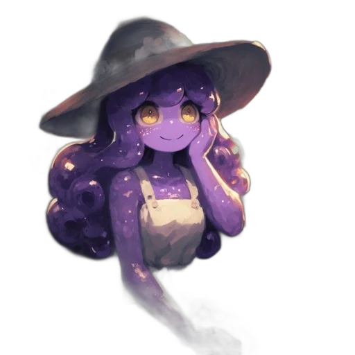 hat, staff, creature, dress transparent PNG cut-out