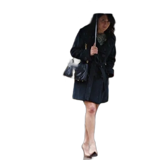 jacket, umbrella, dress, staff transparent PNG cut-out
