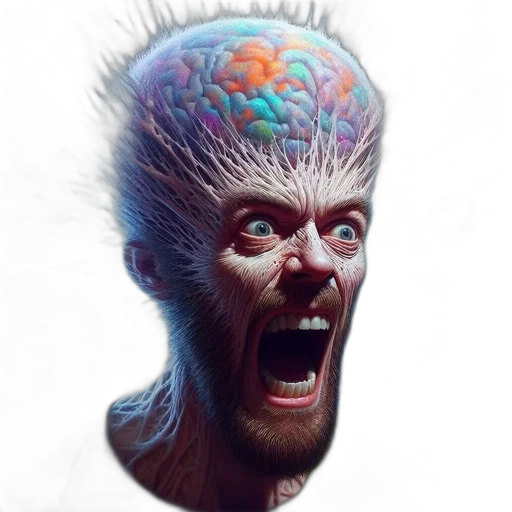 creature, face, mask, hair transparent PNG cut-out