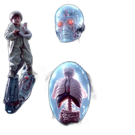 concept art, 3d render, cyberpunk, photorealistic transparent PNG cut-out