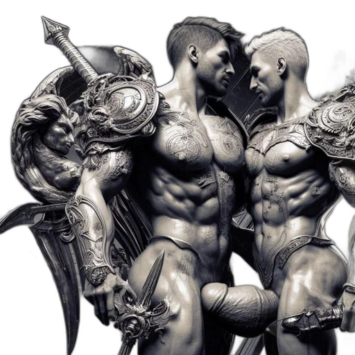concept art, fantasy art, comic book art, pencil sketch transparent PNG cut-out