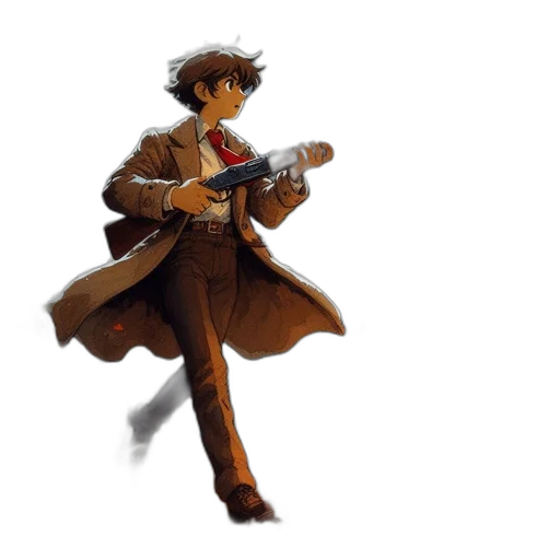 jacket, staff, weapon, concept art transparent PNG cut-out