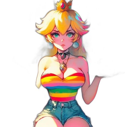dress, crown, pixel art, concept art transparent PNG cut-out