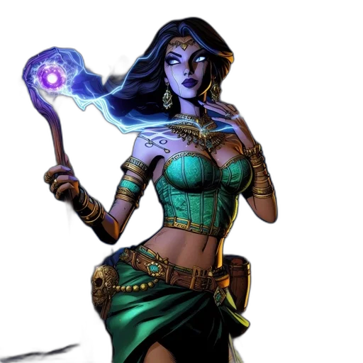 staff, fantasy art, concept art, comic book art transparent PNG cut-out