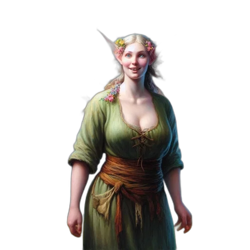staff, dress, dragon, fantasy art transparent PNG cut-out