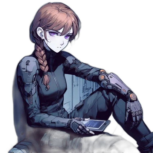 robot, jacket, weapon, mask transparent PNG cut-out